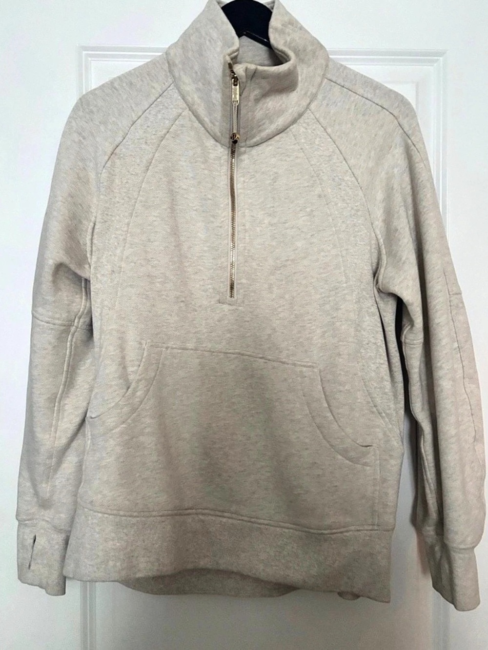 lululemon Scuba Oversized 1/2 Zip Hoodie cream